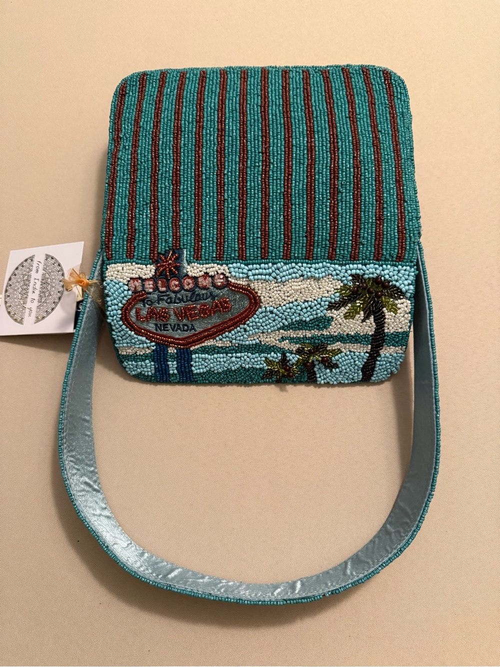 India Beaded Bag Welcome To Fabulous Las Vegas Nevada - Picture 9 of 10